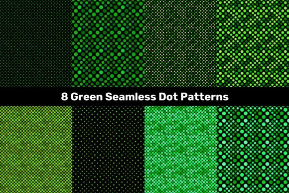 8 Seamless Green Dot Patterns as a Foundational Design Resource