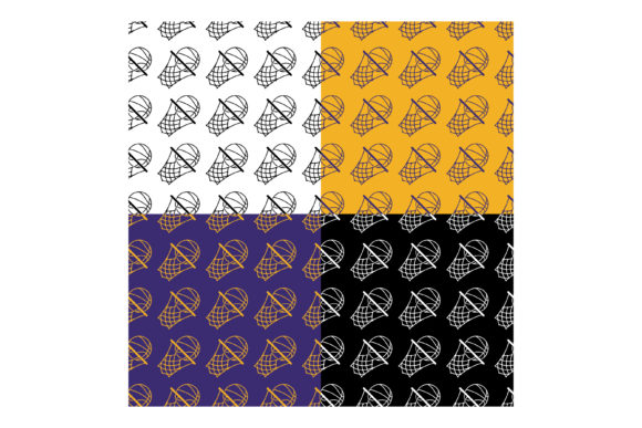 Basketball Icon Ring Patterns for Design