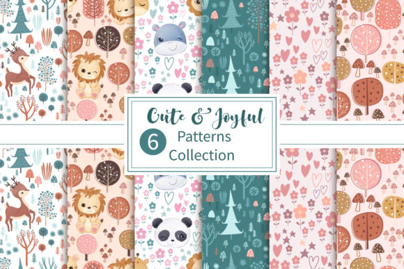 Cute and Joyful Seamless Patterns Set: A Practical Resource for Digital and Print Projects