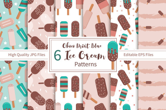 Delicious Ice Cream Patterns Set for Creatives