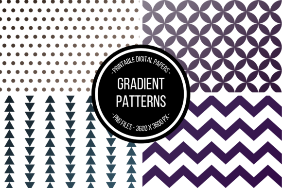 Gradient Patterns Digital Paper for Creative Projects