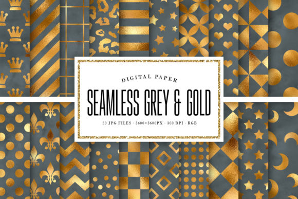 Grey and Gold Seamless Patterns: A Practical Asset for Design Workflows