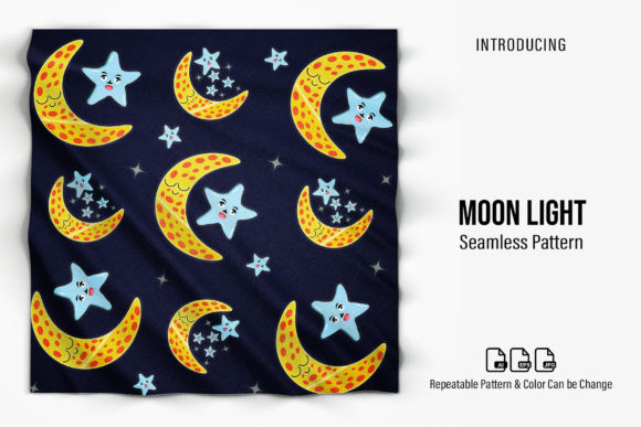 Moonlight Patterns: A Versatile Digital Paper Set for Creatives