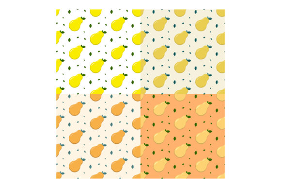 Seamless Patterns With Sweet Pears: Design Harmony for Autumn Harvest & Fabric Printing