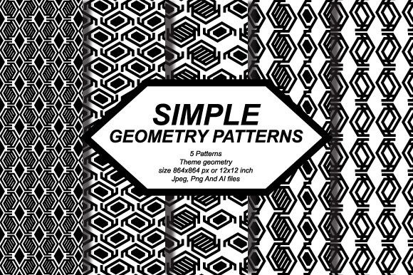 Simple Geometry Patterns for Design and Print