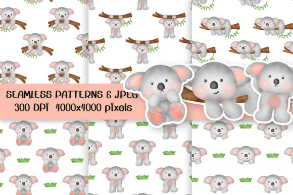 Watercolor Koala Seamless Patterns: A Creative Resource for Designers and Educators