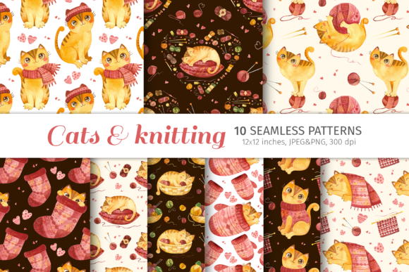 Weaving Whiskers and Yarn: The Art of Seamless Patterns with Cats and Crochet